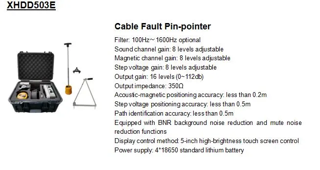 Xhdd503e Digital Underground Cable Fault Locator with Acoustic and Magnetic Synchronization Method 0
