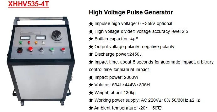 High Voltage Pulse Generator Single Gear Underground Cable Fault Location Testing 0